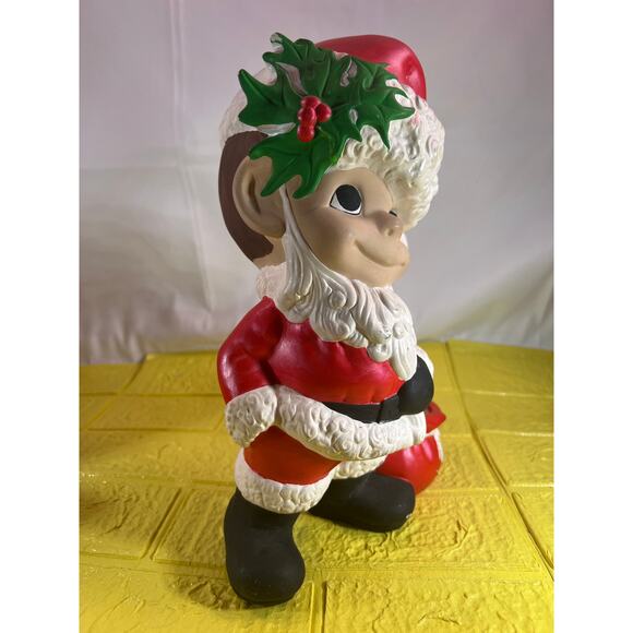 Vintage Ceramic Atlantic Mold Santa Elf Helper Christmas Santa Claus 11" - Picture 3 of 15